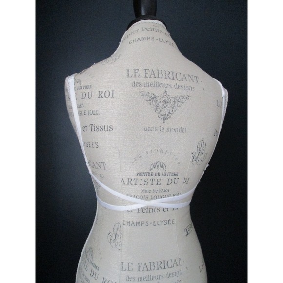 Vintage Jezebel Renee of Hollywood White Lace Backless Bra Size 36B - Picture 9 of 10